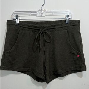 Pink lotus Women's Dark Green Athletic Shorts with Drawstring